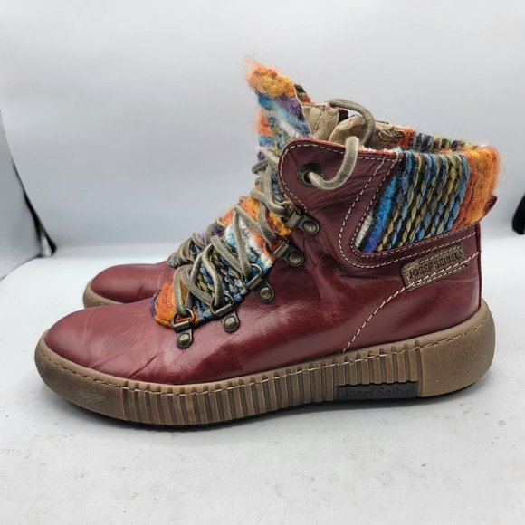 Josef Seibel Maren Womens 6-6.5 Bootie Leather Ankle Boot Brown Warm Comfort - Picture 5 of 13